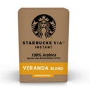 Starbucks VIA Instant Coffee, Light Roast Coffee, Veranda Blend, 100% Arabica, Single-Serve, 1 Box (50 Packets)