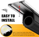 Jin&Bao 20FT Yellow Garage Door Threshold Seal Strip and 8FT Garage Door Bottom Seal with Pre-drilled Aluminum Track Retainer Base Kit - Protect Your Garage from Weather, Insects, and Dust