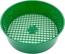 Green Round Garden Sieve Riddle Stone Sand Seedling Mesh Sieve Garden Tools For Compost Soil Stone Mesh Garden Tool Seed Sifting Sieve Planting Accessories Seed Sifting Sieve