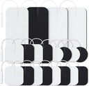 AUVON TENS Unit Replacement Pads Combination Set, 20 Packs Multiple Sizes Electrodes for TENS Unit, Reusable and Latex Free Pigtail TENS Pads for Multiple Pain Relief, 2mm Connector